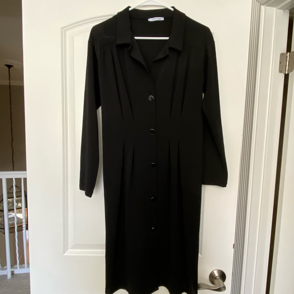 Zara block draped dress, NWOT - Picture 4 of 5